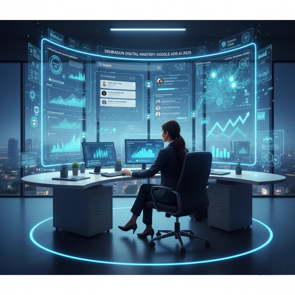 “Digital marketing team managing Google Ads campaigns in Dehradun for local and national businesses.”