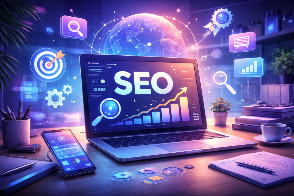 AI-powered SEO tools and analytics used by a top SEO company in Dehradun."