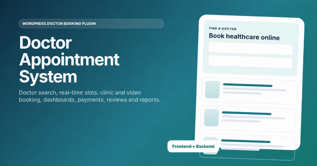 Doctor Appointment Booking WordPress Plugin